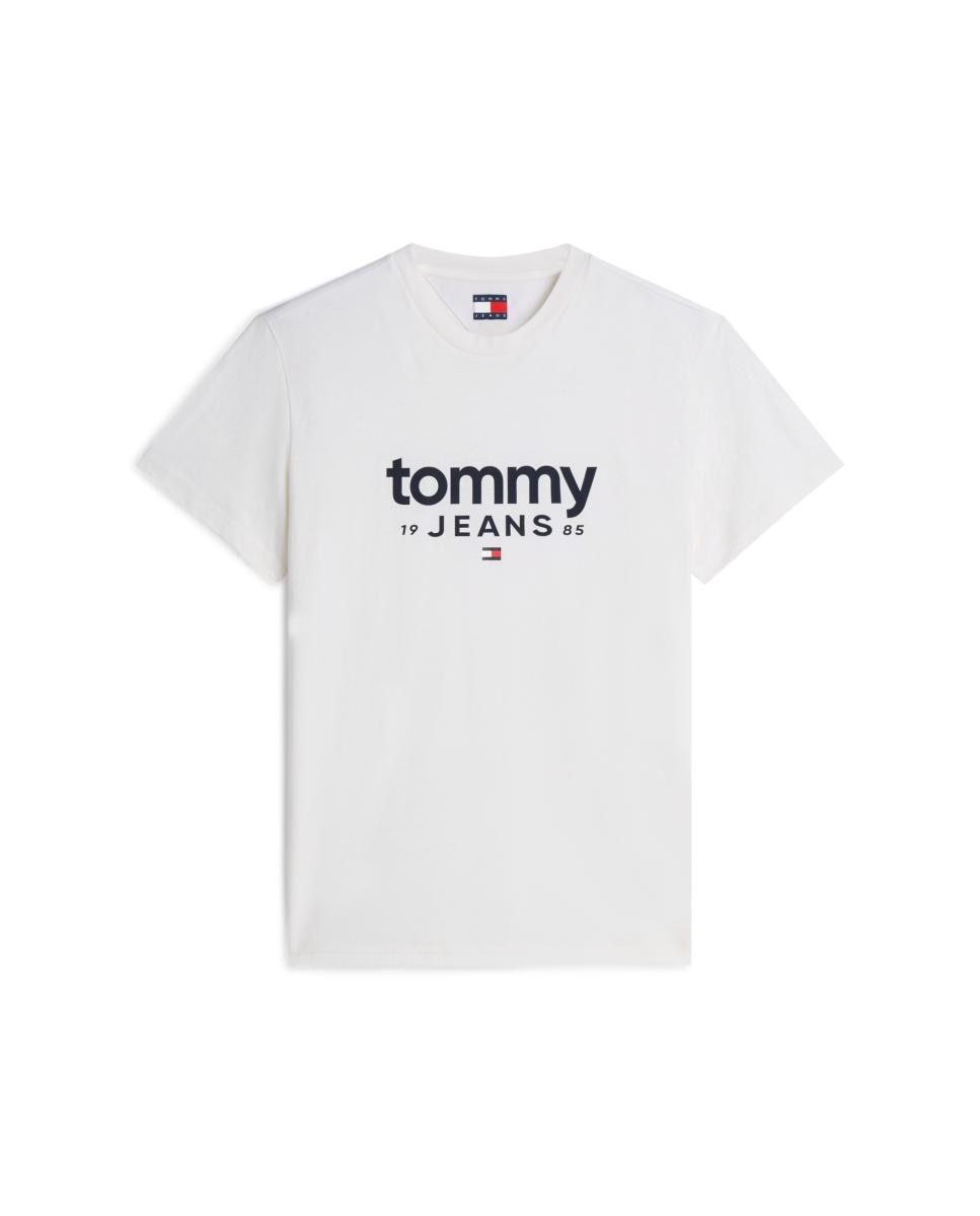 Imagen 4 de Camiseta de manga corta en color blanco, con logo Tommy Jeans en el pecho y corte slim - Blanco Blanco