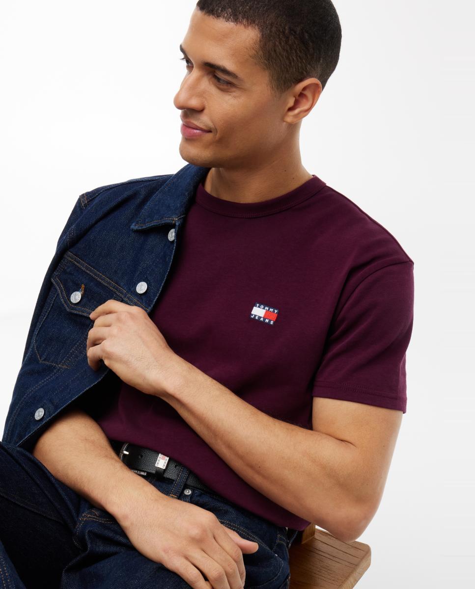 T-shirt de Homem TJM Reg Badge Tee Bordeaux-3