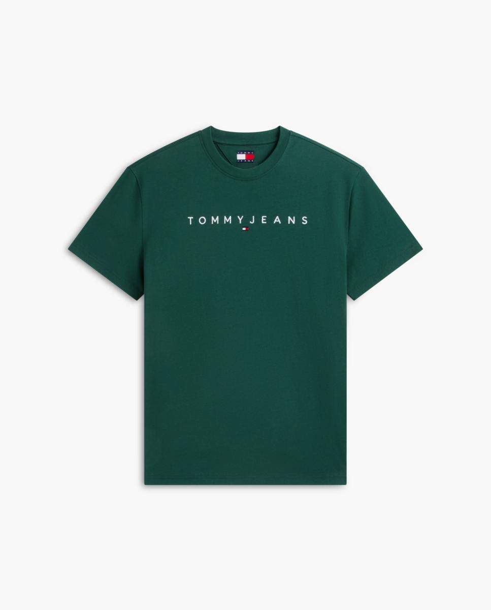 T-shirt de Homem TJM Reg Linear Logo Tee Verde-escuro-4