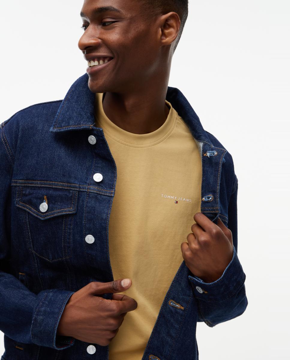 T-shirt de Homem TJM Slim Linear Chest Tee Bege-3