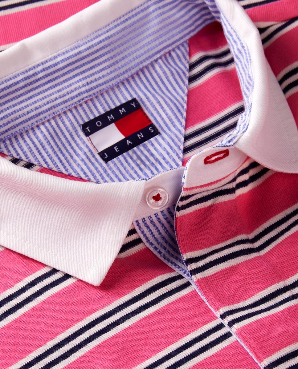 Polo Rugby TJM Striped Rugby Fúcsia-4