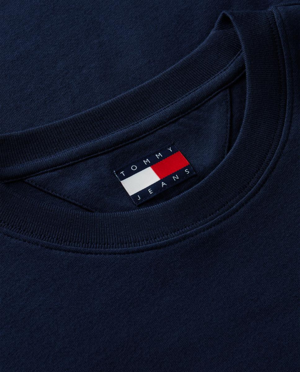 T-shirt Regular Signature com Logótipo à Frente Azul-marinho-5