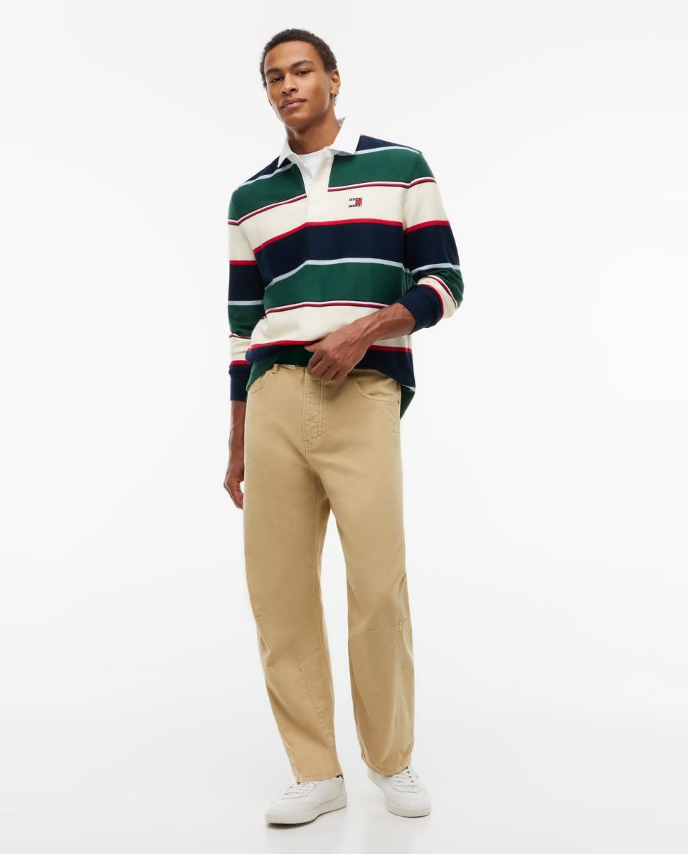 Polo Rugby TJM RLX Varsity Stripe Rugby Ext Verde-escuro-6