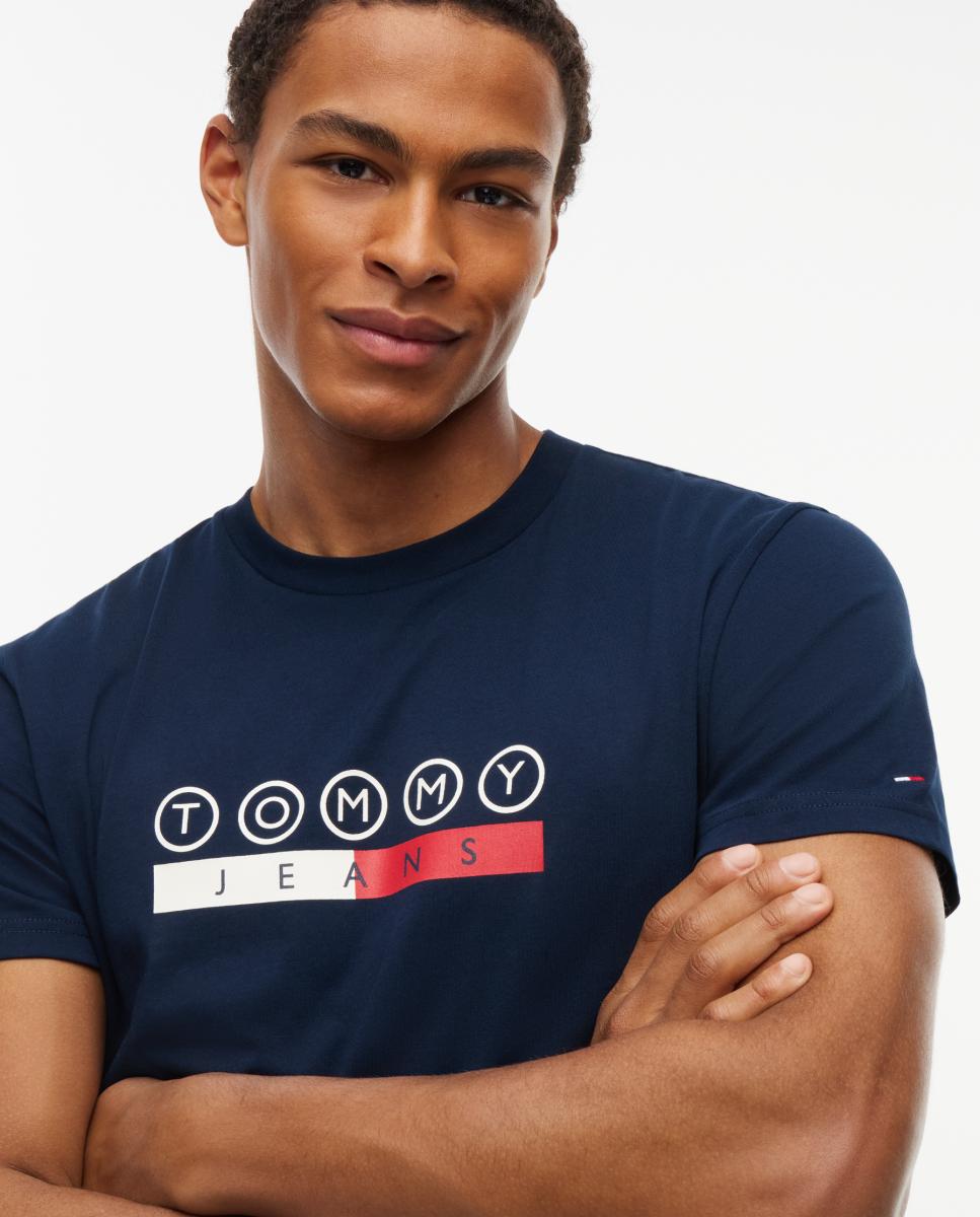 T-shirt de Corte Regular DNA com Grafismo no Peito e nas Costas. Azul-marinho-3