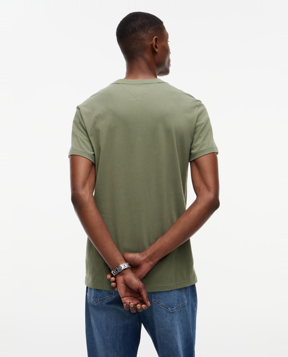 T-shirt de Corte Regular DNA com Grafismo no Peito e nas Costas Verde-militar-2