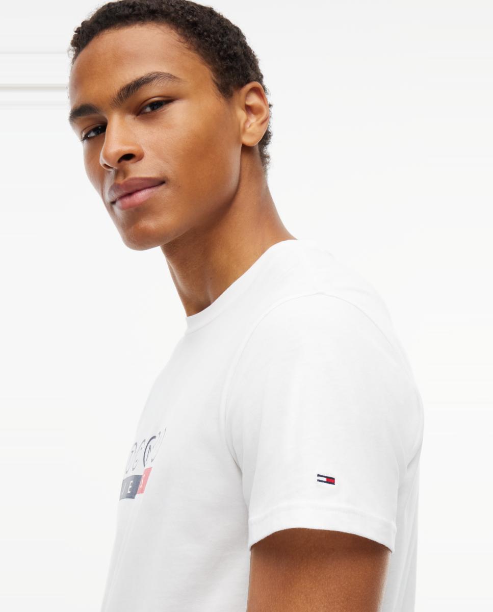 T-shirt de Corte Regular DNA com Grafismo no Peito e nas Costas. Branco-3