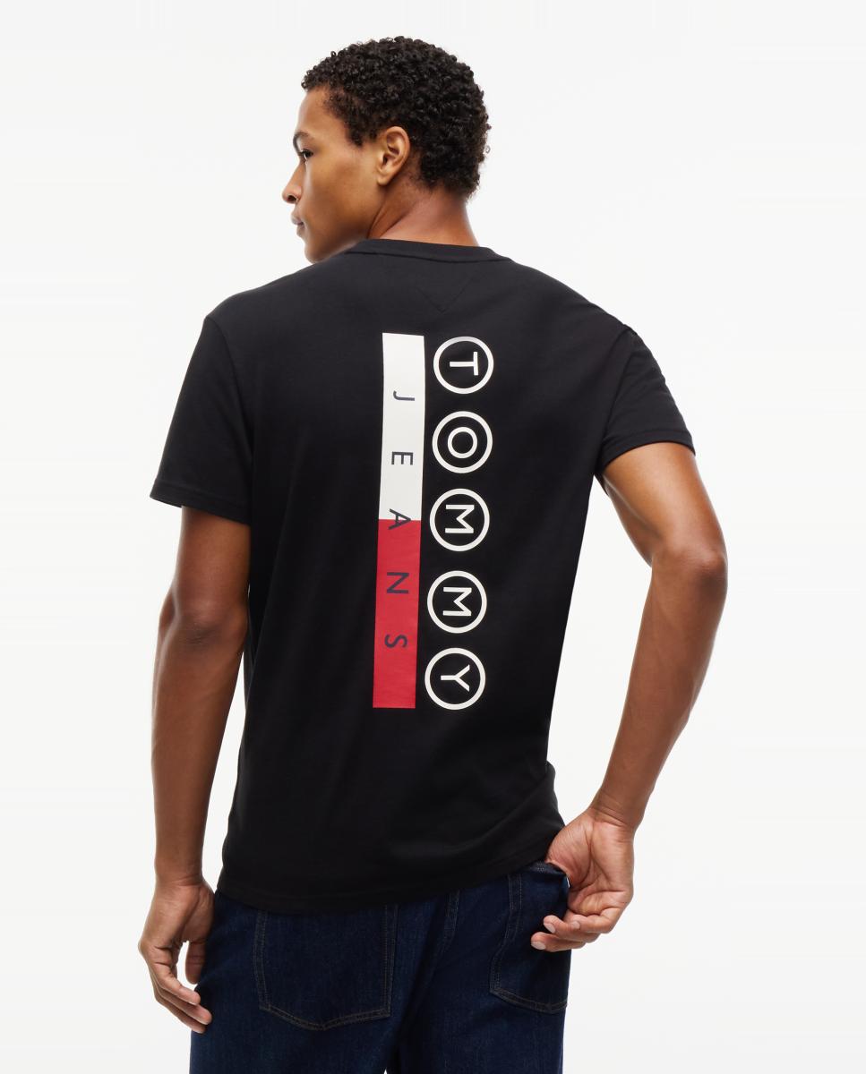 T-shirt de Corte Regular DNA com Grafismo no Peito e nas Costas. Preto-2