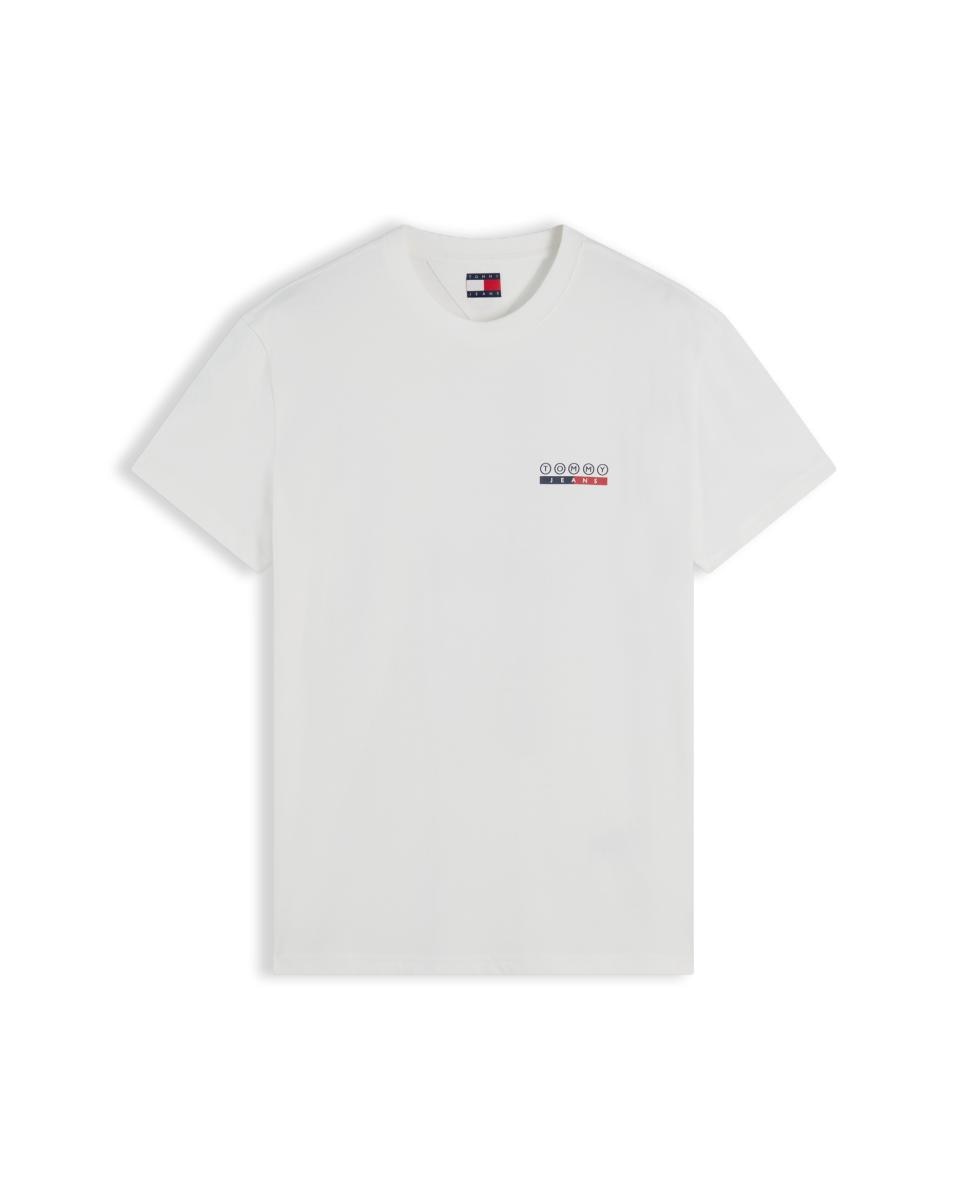 T-shirt de Corte Regular DNA com Grafismo no Peito e nas Costas Branco-5