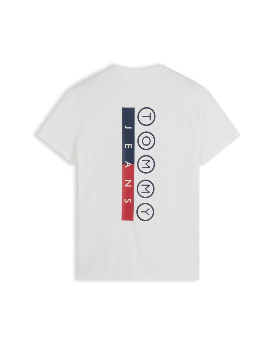 T-shirt de Corte Regular DNA com Grafismo no Peito e nas Costas Branco-6