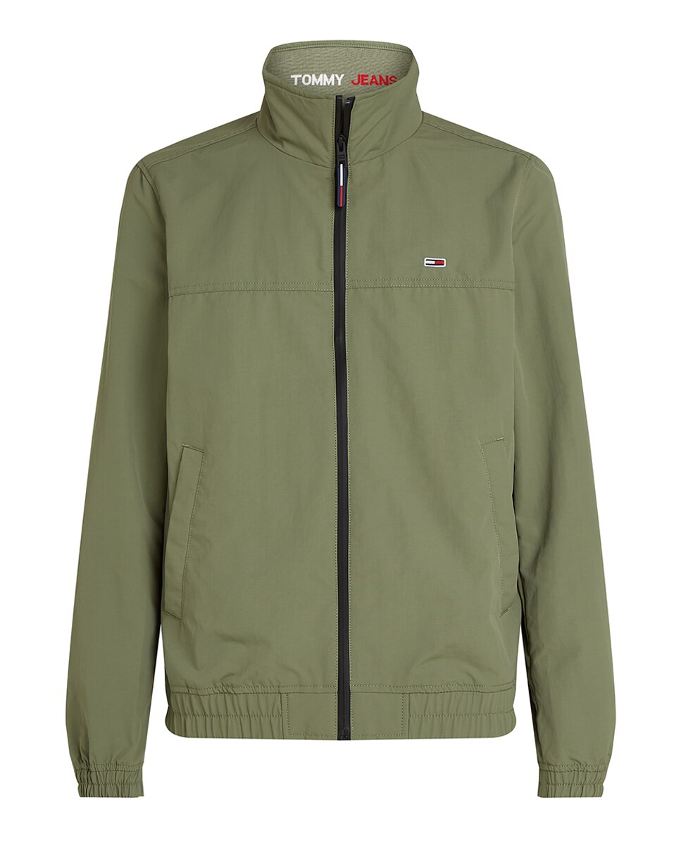 Casaco Regular Fit com Fecho de Correr Verde-escuro-4