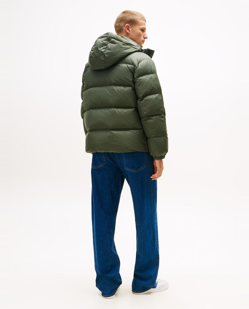 Blusão acolchoado de homem com capuz Verde-escuro-3