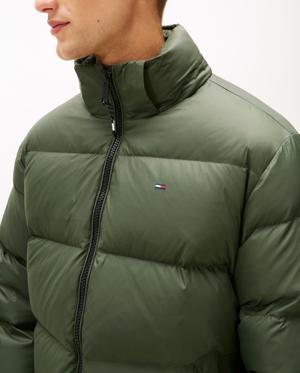 Blusão acolchoado de homem com capuz Verde-escuro-4