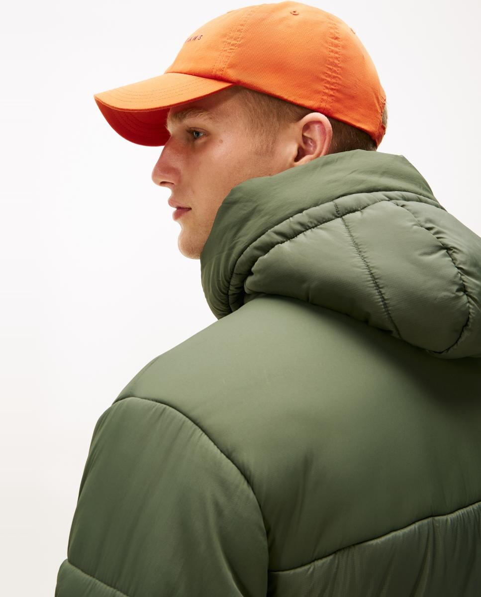 Parka Acolchoada com Capuz Verde-escuro-4