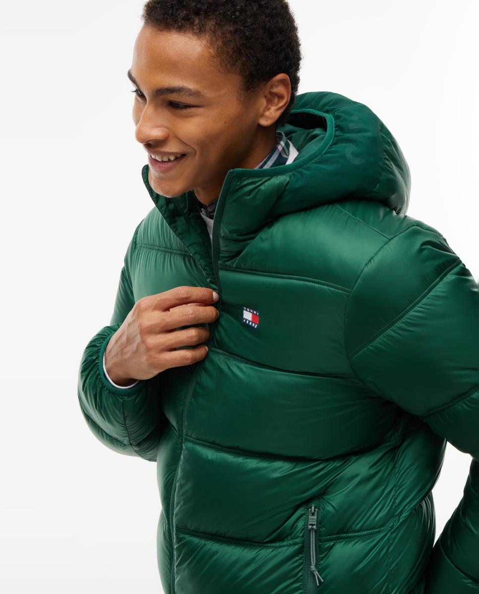 Casaco Acolchoado TJM Hooded Logo Jacket Ext Verde-escuro-3