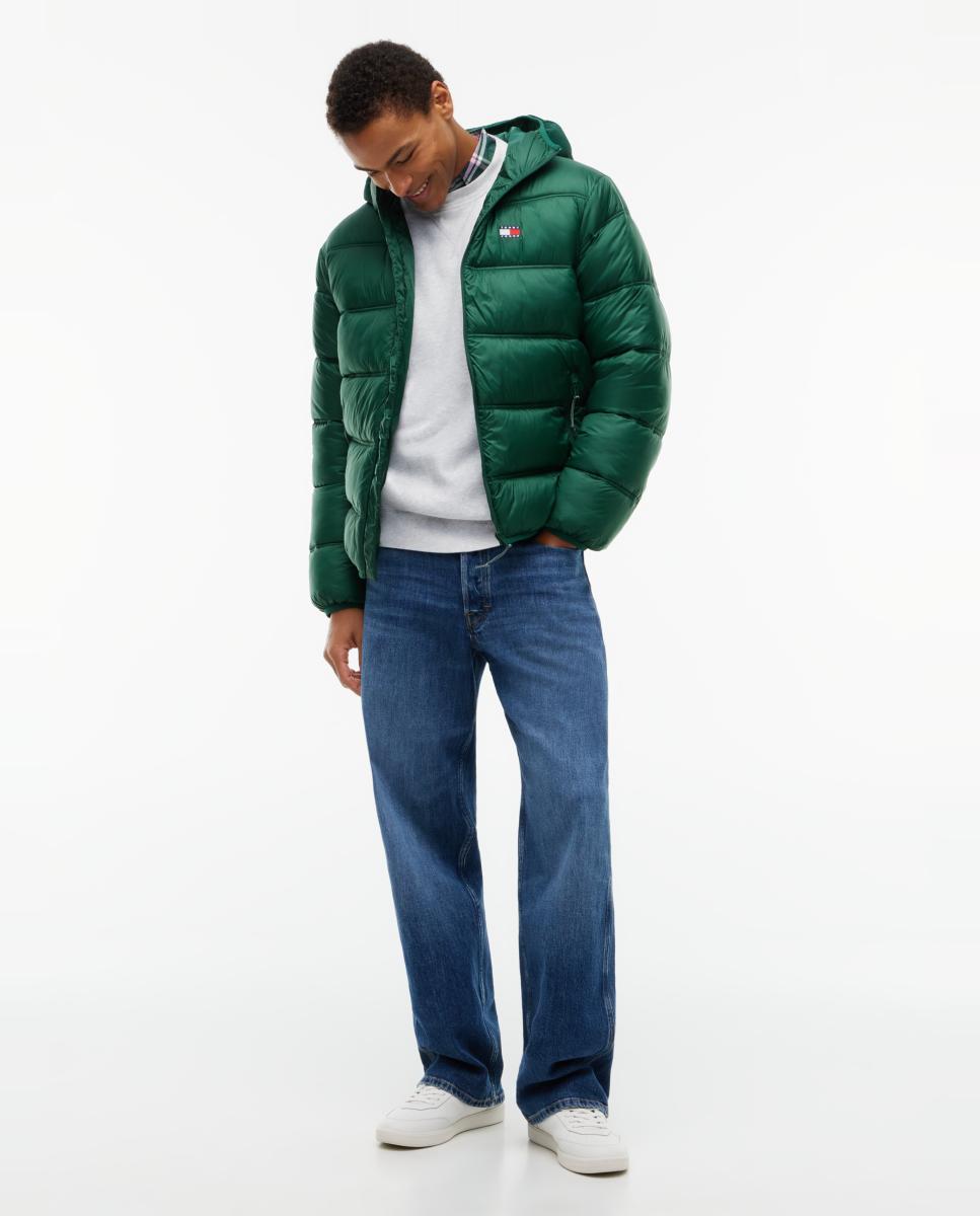 Casaco Acolchoado TJM Hooded Logo Jacket Ext Verde-escuro-7