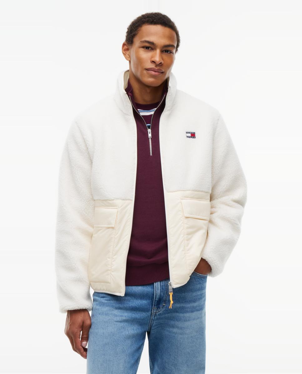 Chaqueta TJM Essential Mix Teddy de Tommy Jeans - Crema Crema-1