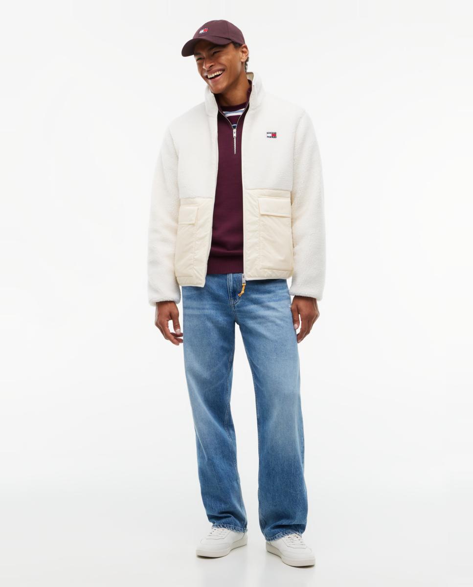 Chaqueta TJM Essential Mix Teddy de Tommy Jeans - Crema Crema-6