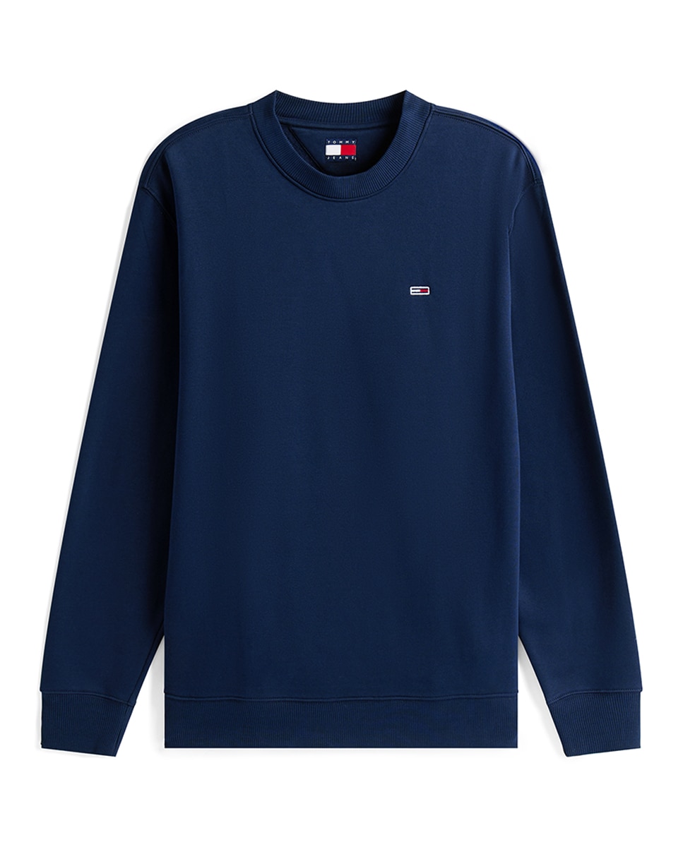 Sweatshirt de Decote Redondo com Logótipo de Bandeira Azul-marinho-4