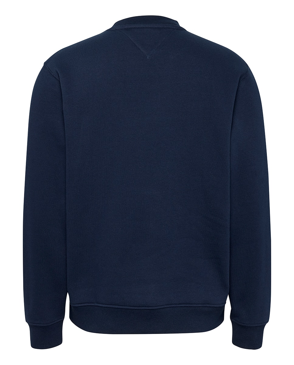 Sweatshirt de Decote Redondo com Logótipo de Bandeira Azul-marinho-5