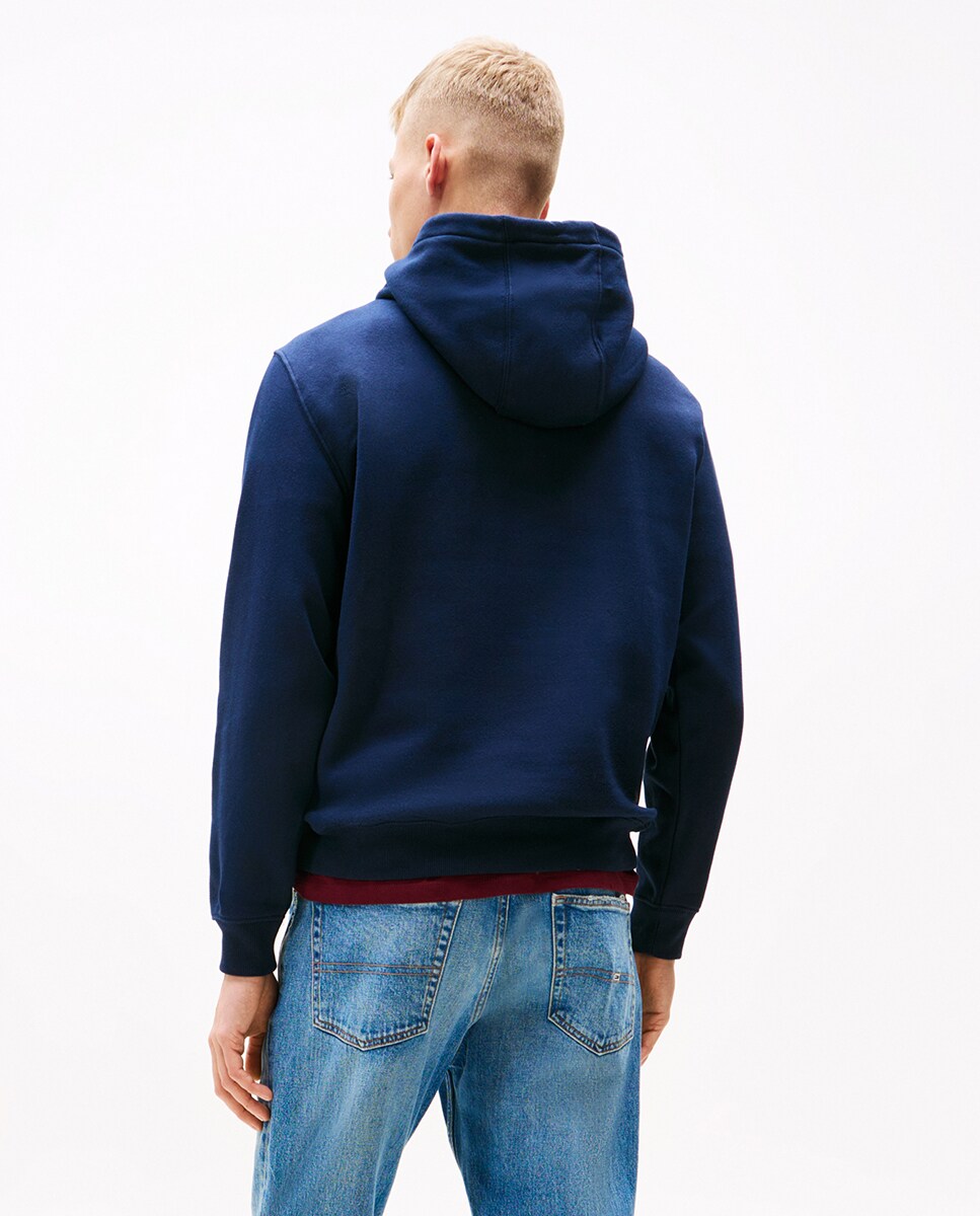 Sweatshirt com Capuz e Logótipo de Bandeira Azul-marinho-2