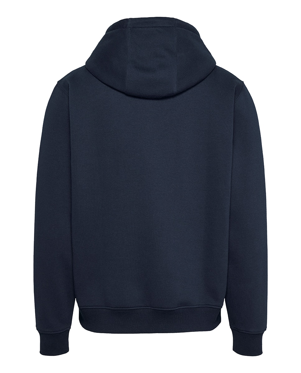Sweatshirt com Capuz e Logótipo de Bandeira Azul-marinho-5