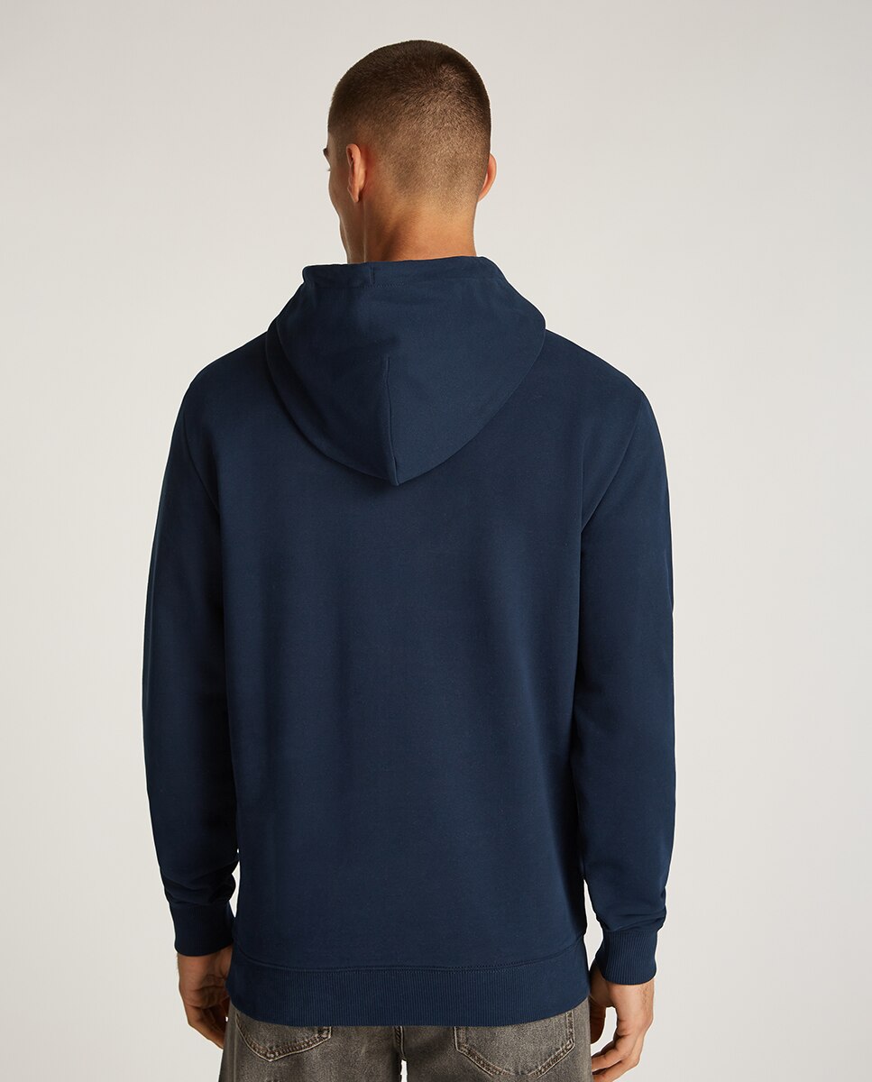 Sweatshirt regular fit com capuz Azul-marinho-2