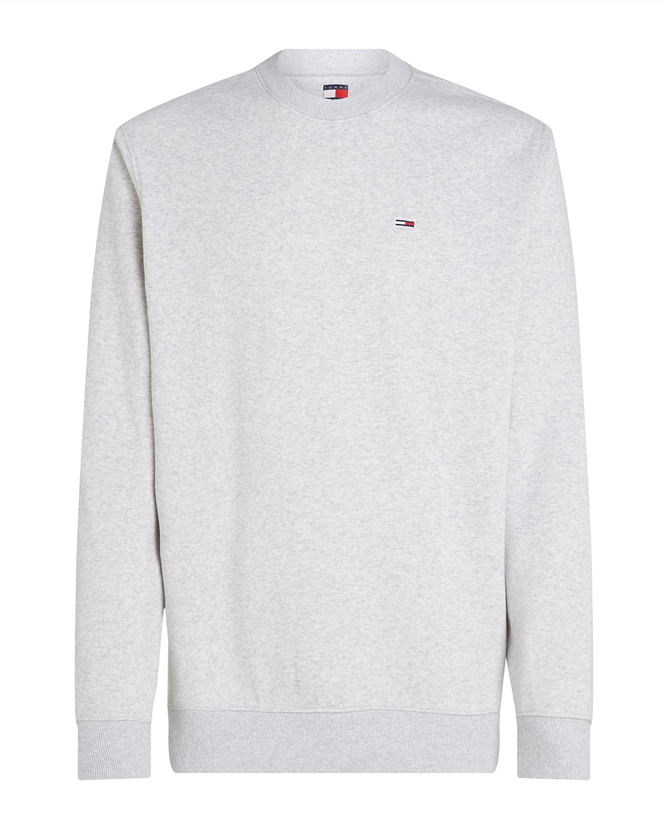 Sweatshirt Regular Fit com Decote Redondo Cinzento-4