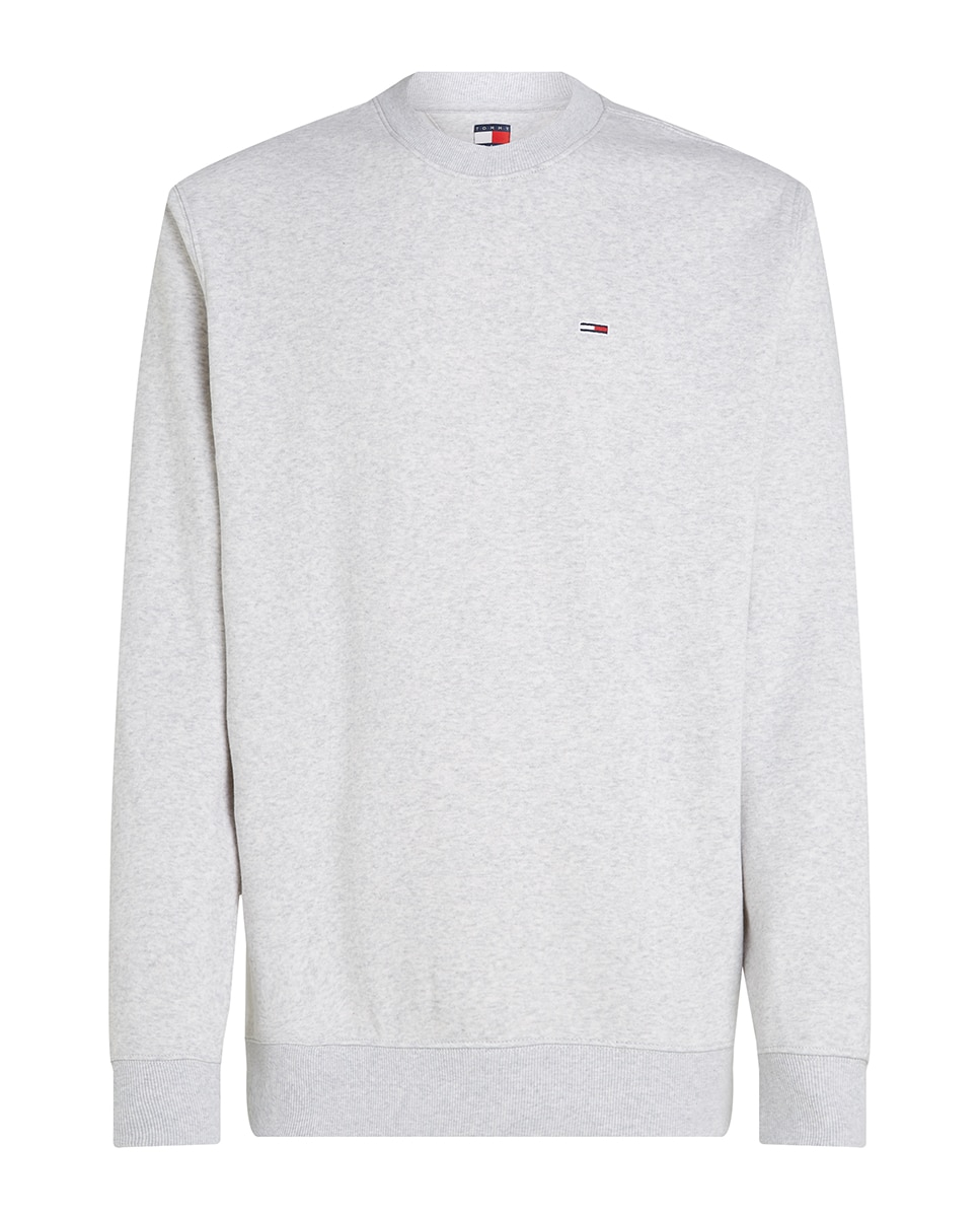 Sweatshirt Regular Fit com Decote Redondo Cinzento-5