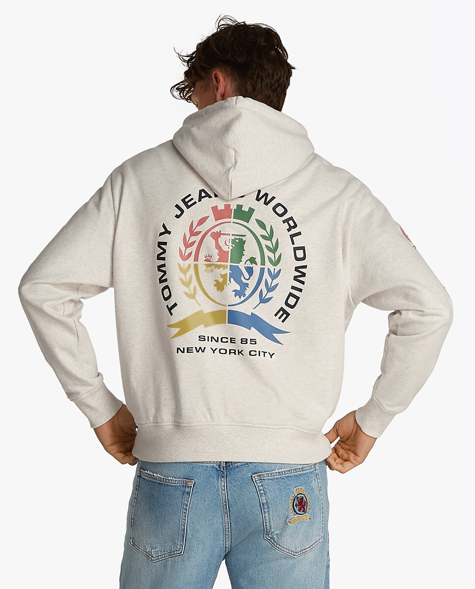 Sweatshirt Relaxed Fit com Capuz Cinzento-claro-2