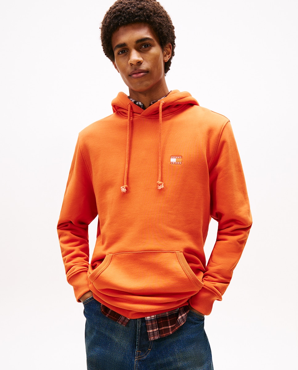Sweatshirt Regular Fit com Capuz Laranja-1