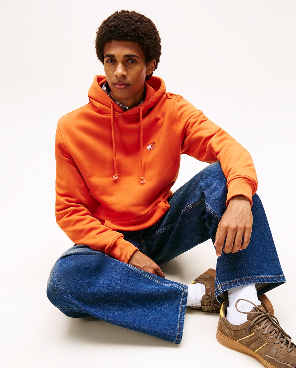 Sweatshirt Regular Fit com Capuz Laranja-3