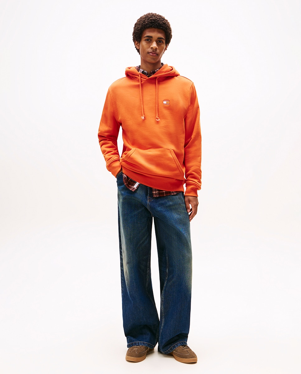 Sweatshirt Regular Fit com Capuz Laranja-5