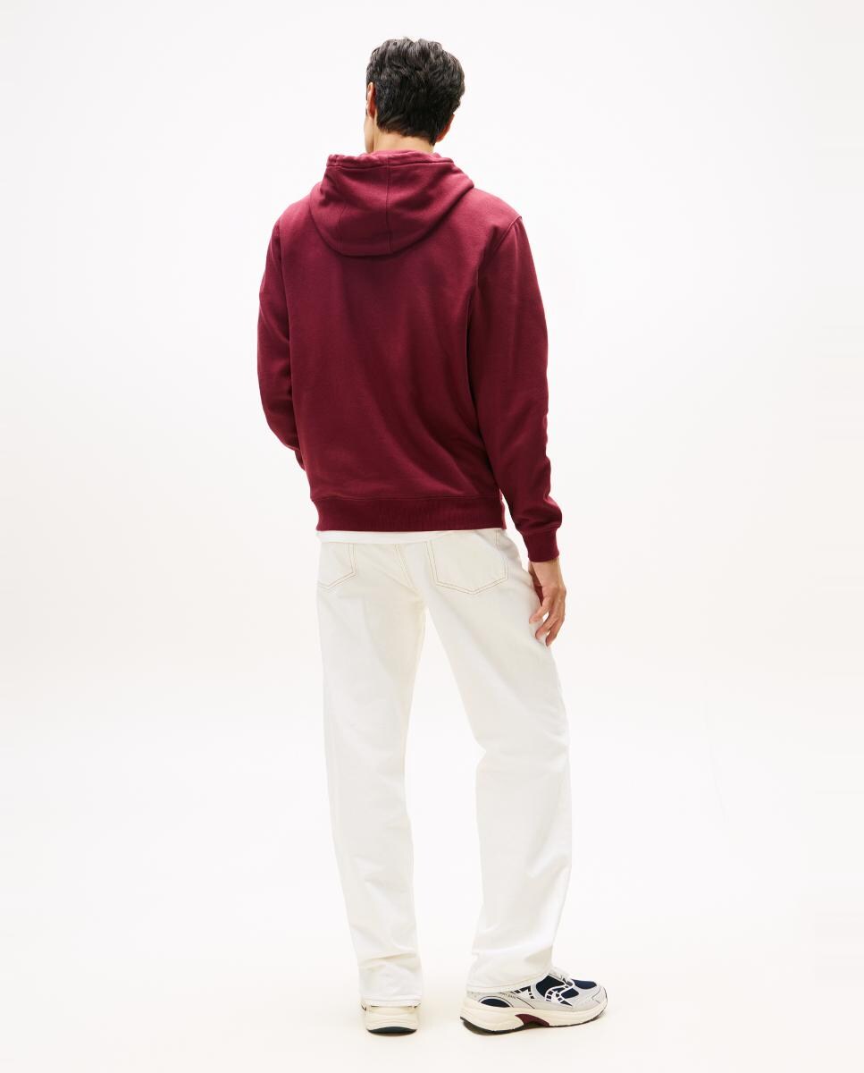 Sweatshirt Regular Fit com Capuz Bordeaux-2