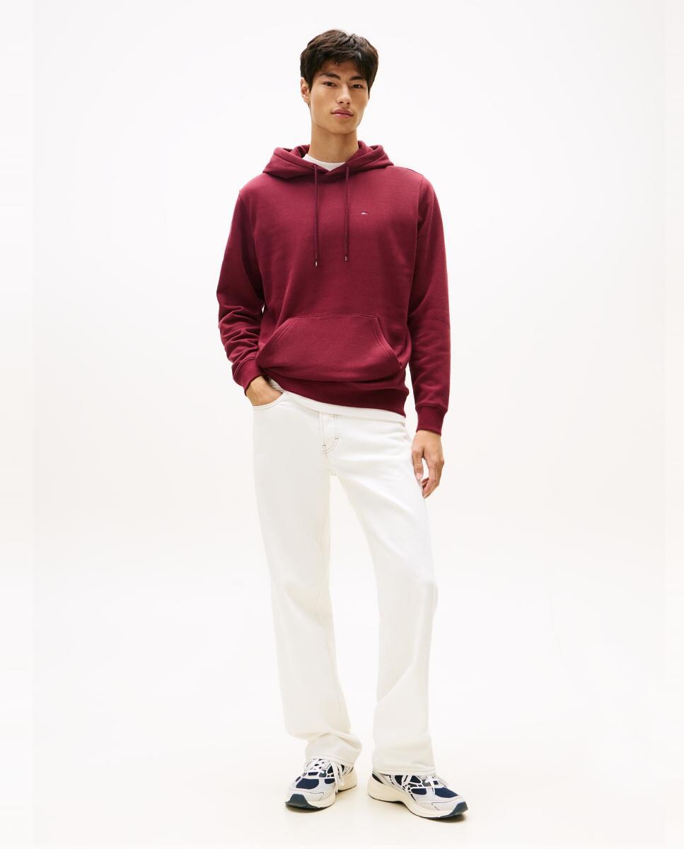 Sweatshirt Regular Fit com Capuz Bordeaux-5