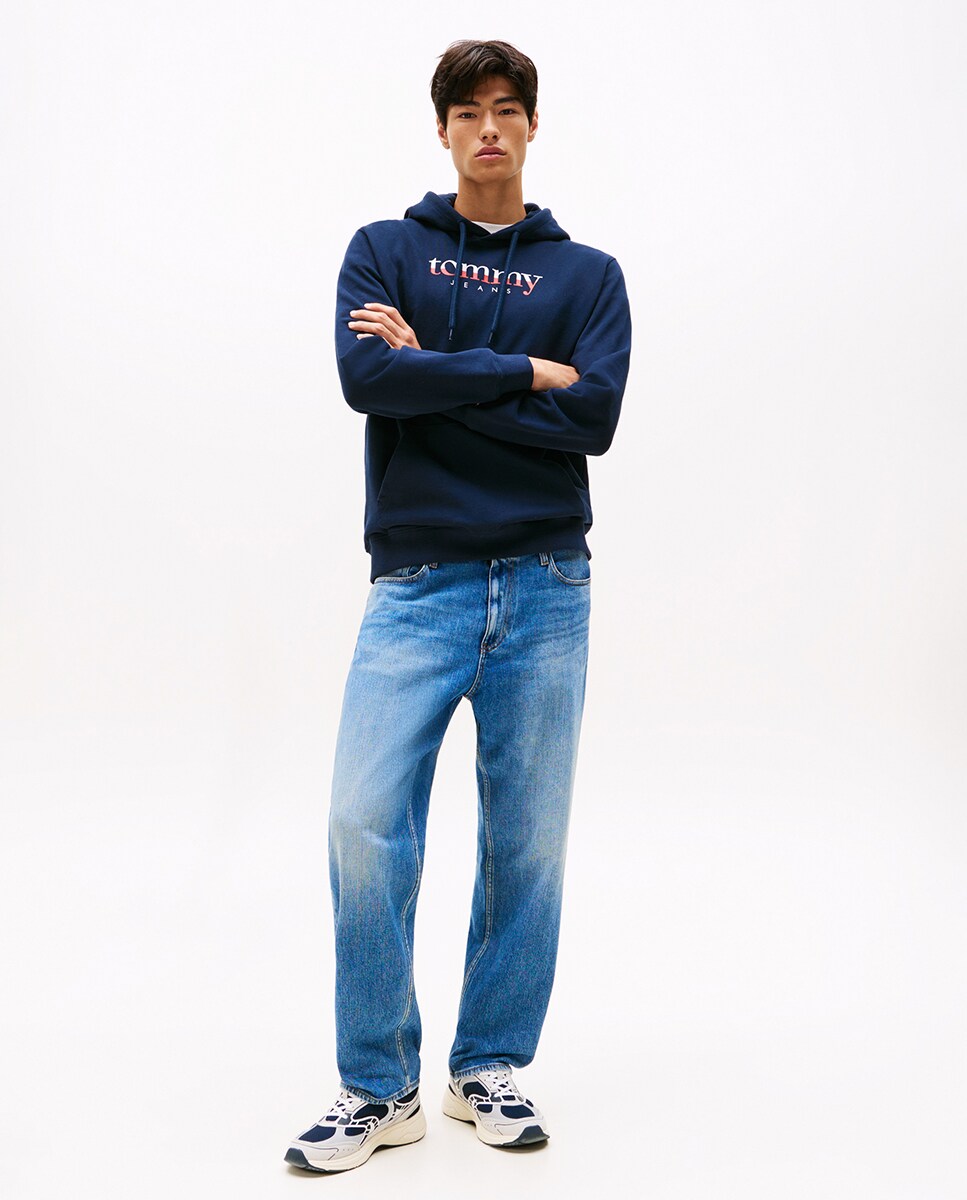 Sweatshirt Regular Fit com Capuz Azul-marinho-5