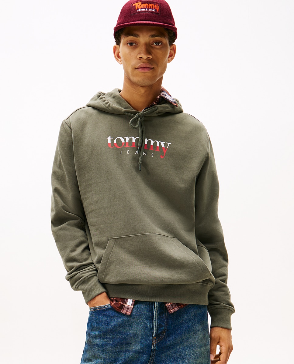 Sweatshirt Regular Fit com Capuz Verde-escuro-1