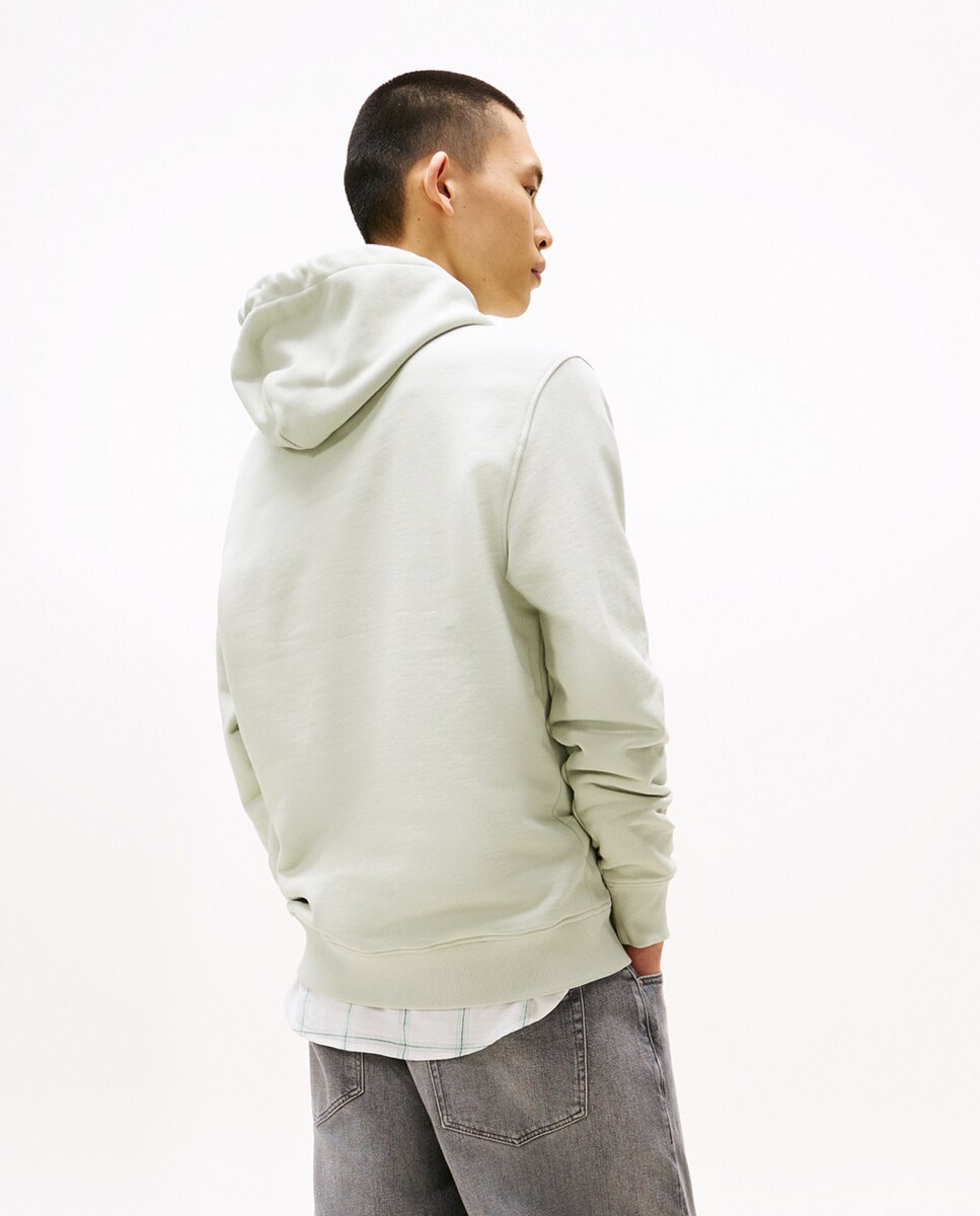 Sweatshirt Regular Fit com Capuz Verde-claro-2