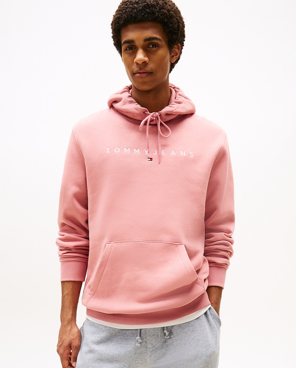 Sweatshirt Regular Fit com Capuz Rosa-1