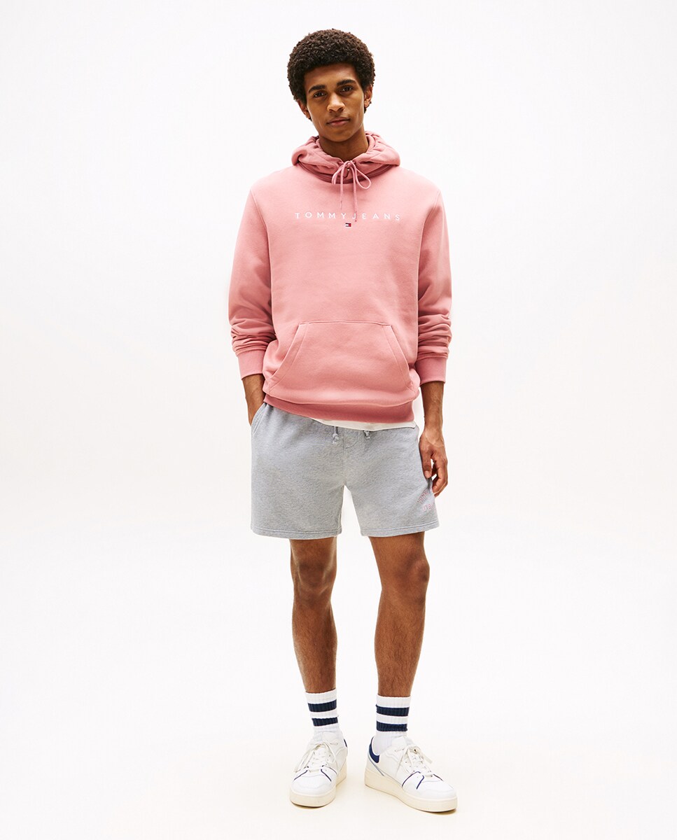 Sweatshirt Regular Fit com Capuz Rosa-4