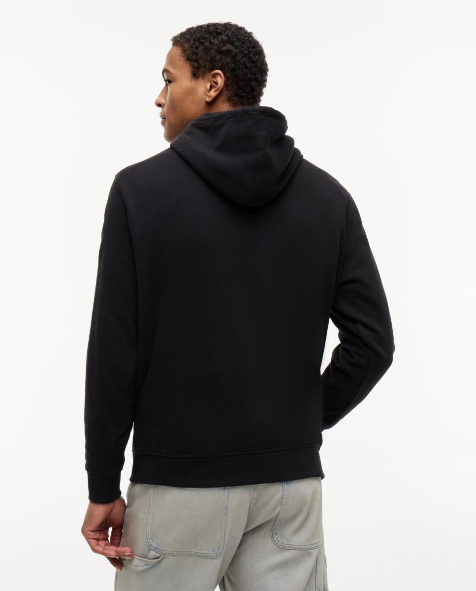 Sudadera de hombre con capucha, corte regular y logotipo en el pecho - Tommy Jeans - Negro Negro-2