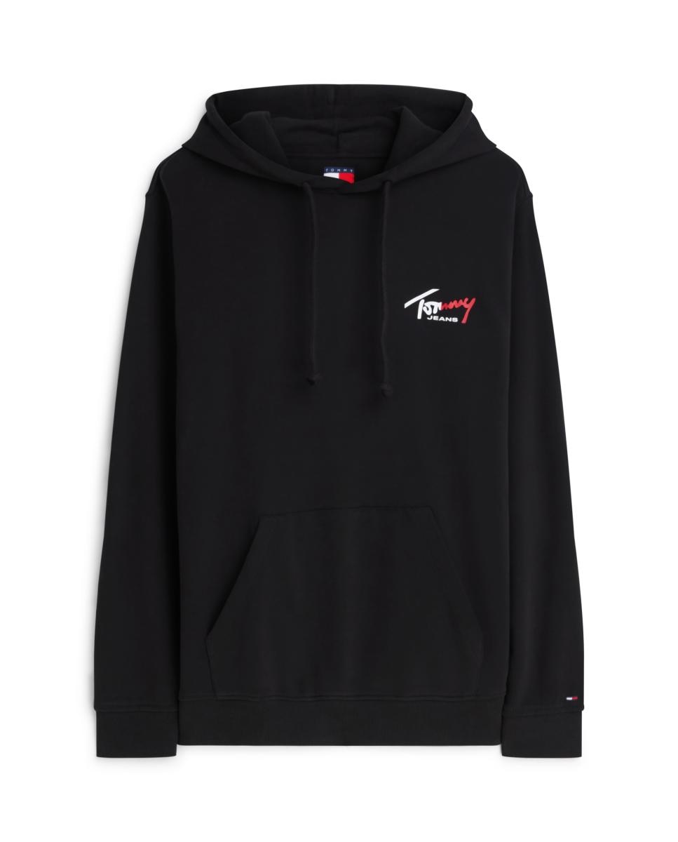 Sudadera de hombre con capucha, corte regular y logotipo en el pecho - Tommy Jeans - Negro Negro-4