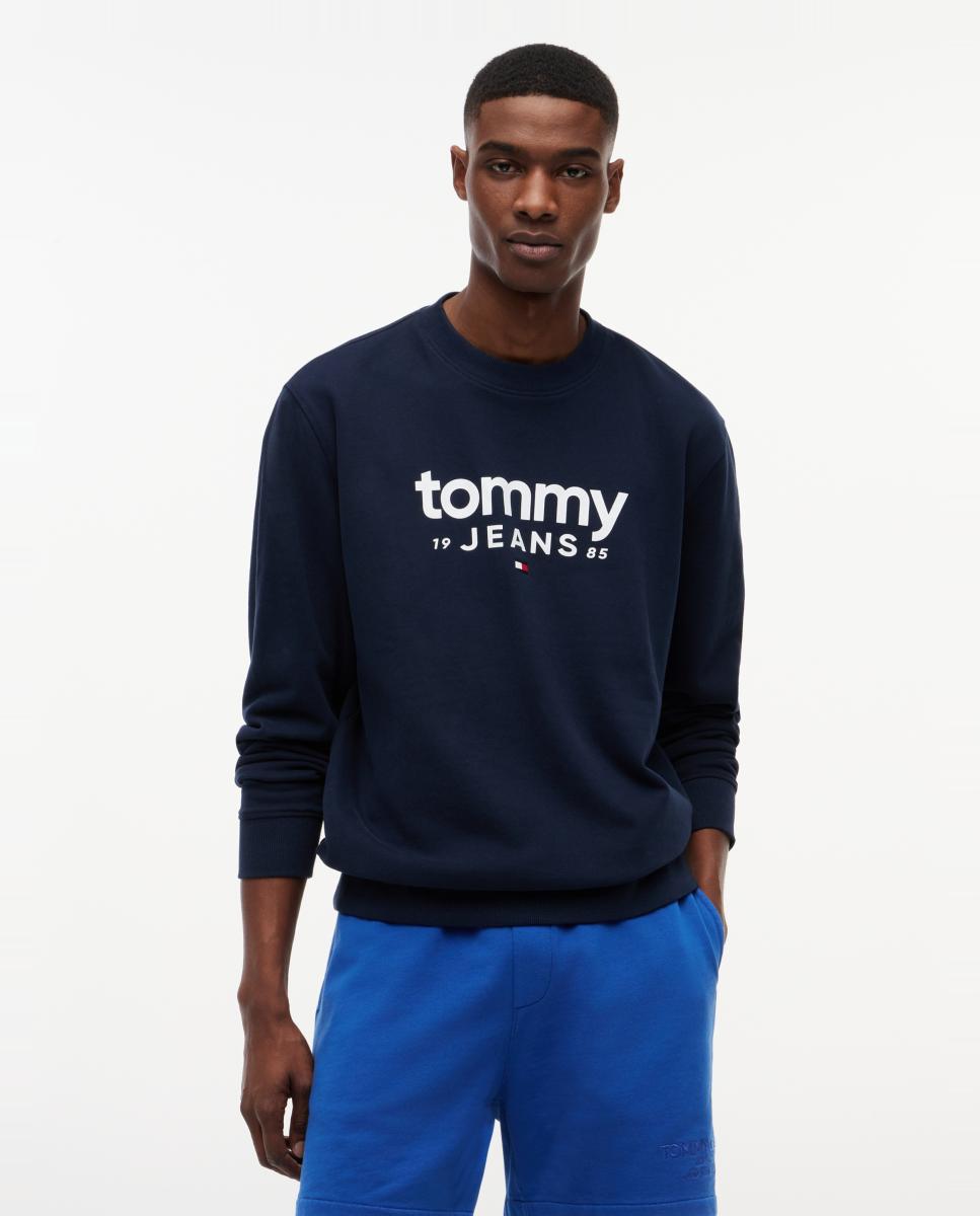 Tommy Jeans - Sudadera de cuello redondo con corte regular y logo Tommy Jeans estampado en el pecho.