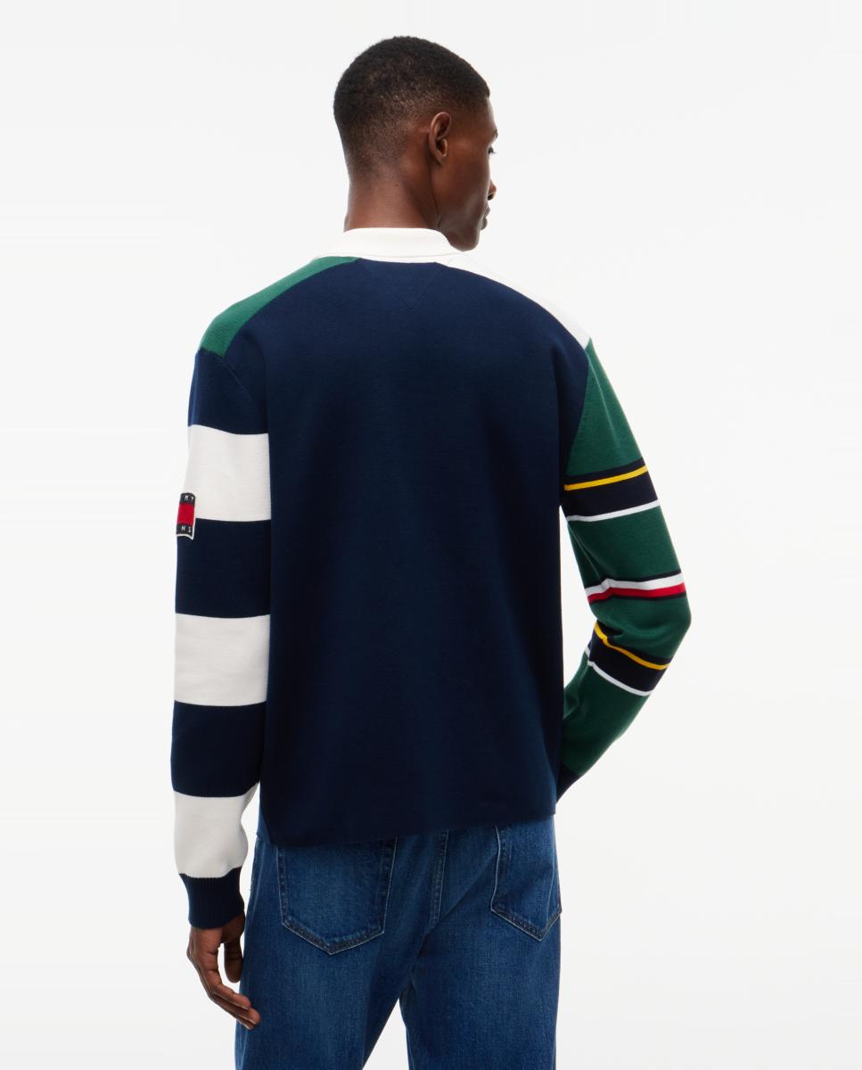 Camisola de Malha TJM Reg Tommy Knitted Rugby Ext Azul-marinho-2