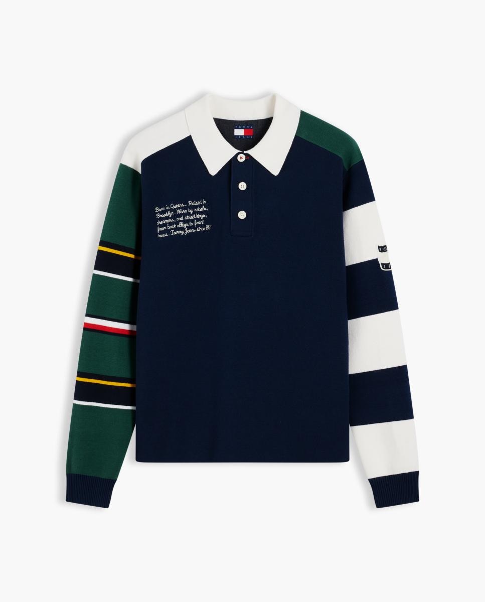 Camisola de Malha TJM Reg Tommy Knitted Rugby Ext Azul-marinho-4