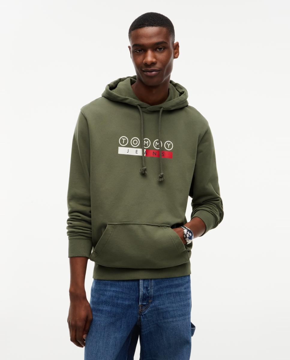 Imagen 0 de Sudadera con capucha TJM Reg DNA Play  de Tommy Jeans Verde militar