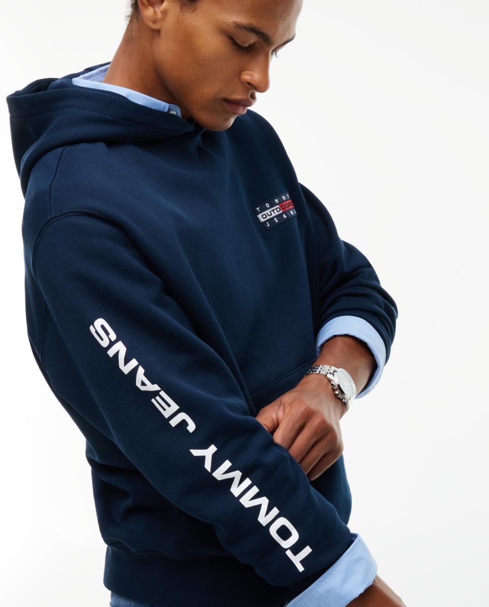 Sweatshirt com Capuz Outdoors Azul-marinho-3