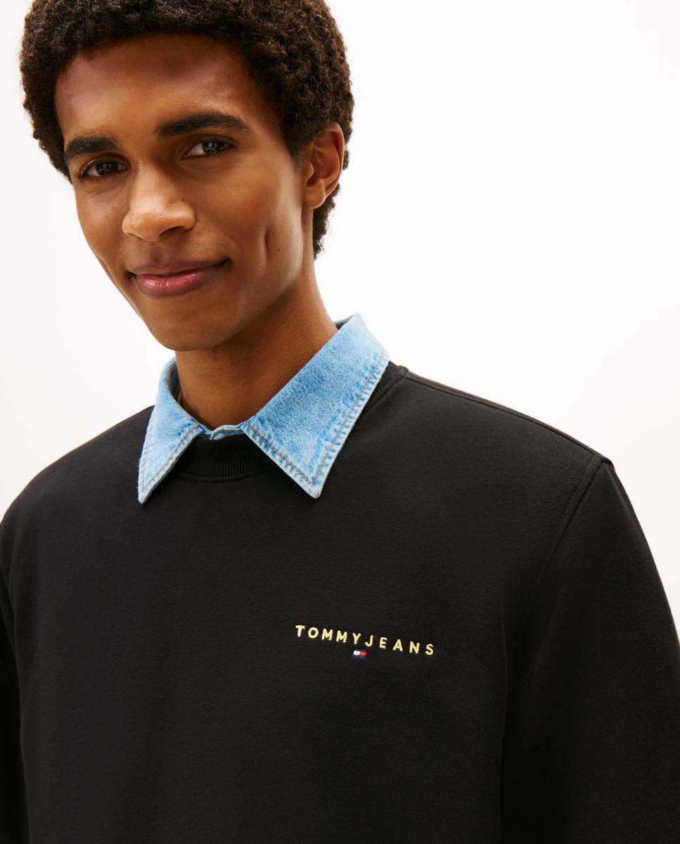 Sweatshirt TJM Reg Linear Crew Ext Preto-3