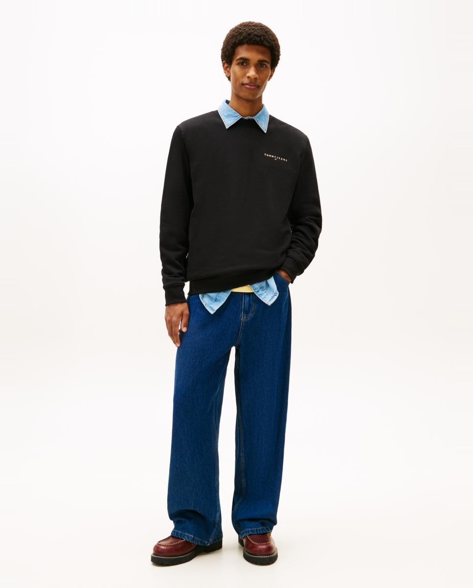 Sweatshirt TJM Reg Linear Crew Ext Preto-5