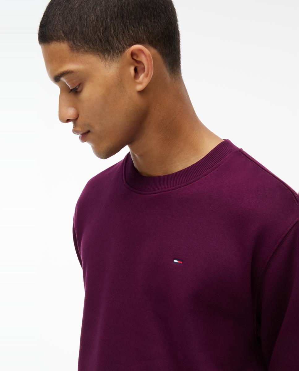 T-shirt TJM Reg S Flag Crew Ext Bordeaux-3