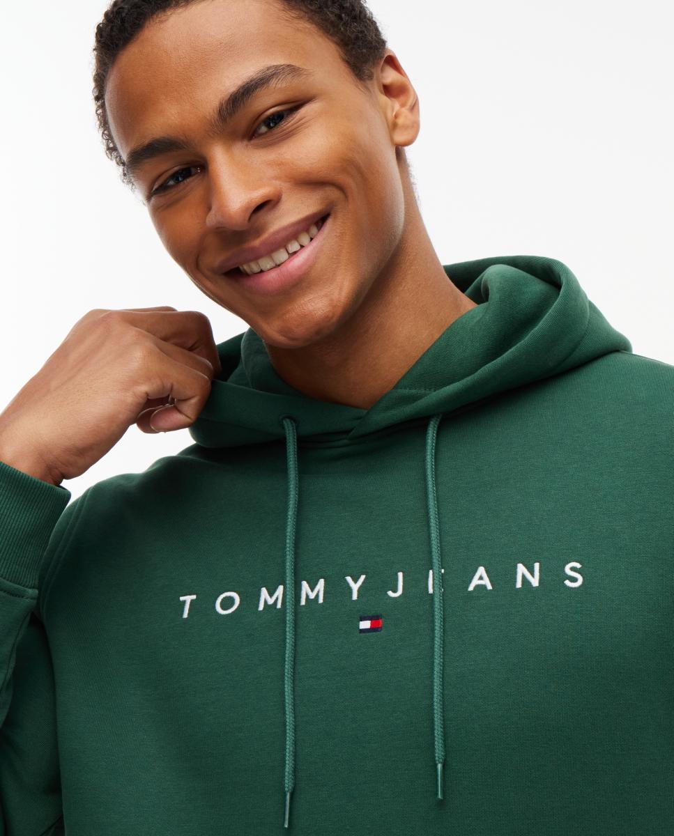 Sweatshirt com Capuz TJM Reg Linear Logo Ext Verde-escuro-3